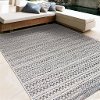 5 x 8 Medium Agean Gray, Blue, White & Ivory Indoor / Outdoor Rug - Breeze