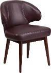 Burgandy Leather Reception Lounge Office Chair