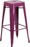 Purple Metal Stackable Bar Stool