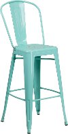 Mint Green Metal 30 Inch Bistro Bar Stool
