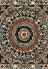 5 x 8 Medium Blue, Red, and Green Area Rug - Wild Weave
