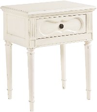 Magnolia Home Furniture White Night Table - Cameo