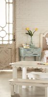 Magnolia Home Furniture French Blue Night Table - Cameo-2