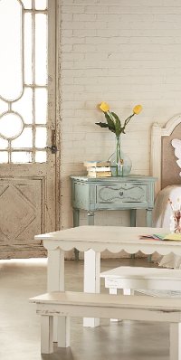 Magnolia Home Furniture French Blue Night Table - Cameo-2