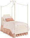 Magnolia Home Furniture Twin White Iron Canopy Bed - Traditional Manor