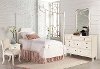 Magnolia Home Furniture White Twin 6 Piece Canopy Bedroom Set - Traditional Manor