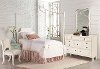 Magnolia Home Furniture White & French Blue Twin 6 Piece Canopy Bedroom Set - Traditional Manor