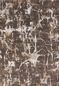 MASONIC/MAC04..7 8 x 10 Large Chocolate Brown & Gray Area Rug - Masonic