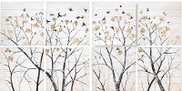 Set of 8 Surculus Tree Canvas Wall Art