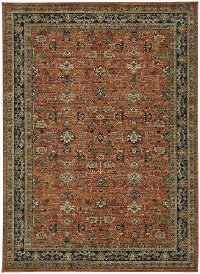 8 x 11 Large Keralam Spice Red Area Rug - Spice Market
