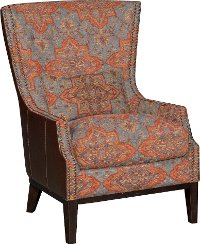 Serapi Patriot Blue & Red Accent Chair - Silas