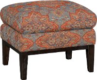 Serapi Patriot Blue & Red Ottoman - Silas