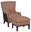 Serapi Patriot Blue & Red Chair & Ottoman - Silas-1