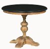 Burnt Wood and Dark Teak Brown 2 Piece Bistro Table