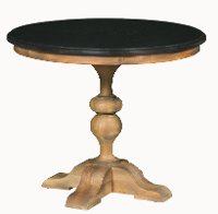 Burnt Wood and Dark Teak Brown 2 Piece Bistro Table