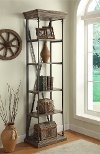 25 Inch Rustic Hylas Medium Brown Bookcase - Corbin-1