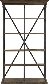 49 Inch Rustic Hylas Medium Brown Bookcase - Corbin-2