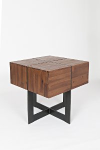 Floating Hickory Brown End Table - Studio16