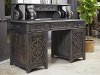 Deep Weathered Pine Counter Height Desk - Bellamy
