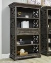 68 Inch Deep Weathered Pine Bookcase