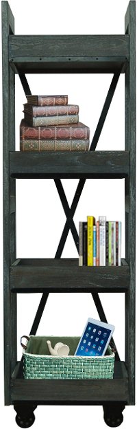 EB140DW Modern Dove Gray Bookcase - Urban Options