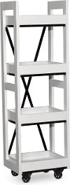EB140AW Modern White Bookcase - Urban Options