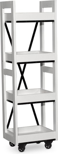 EB140AW Modern White Bookcase - Urban Options