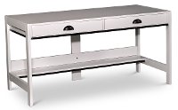 EB142AW White Modern Wood Desk - Urban Options