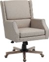 Beige Linen Office Chair