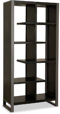 74 Inch Charcoal Modern Bookcase - Mar Vista