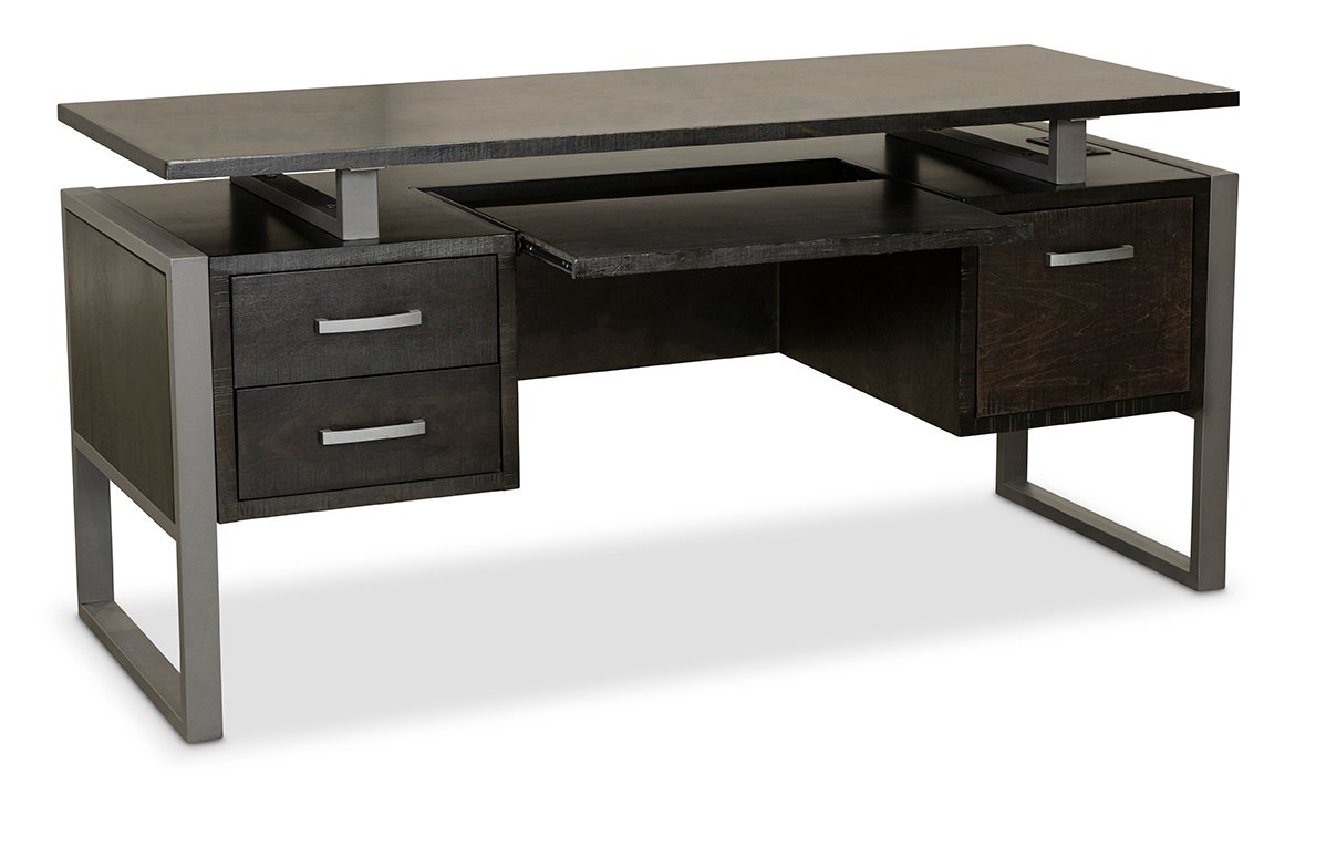Charcoal 64 Inch Modern Office Desk - Mar Vista-1
