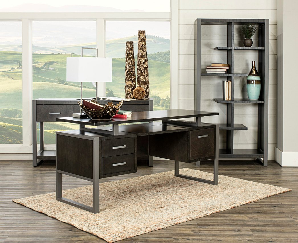 Mar Vista Charcoal 64 Inch Modern Office Desk-2