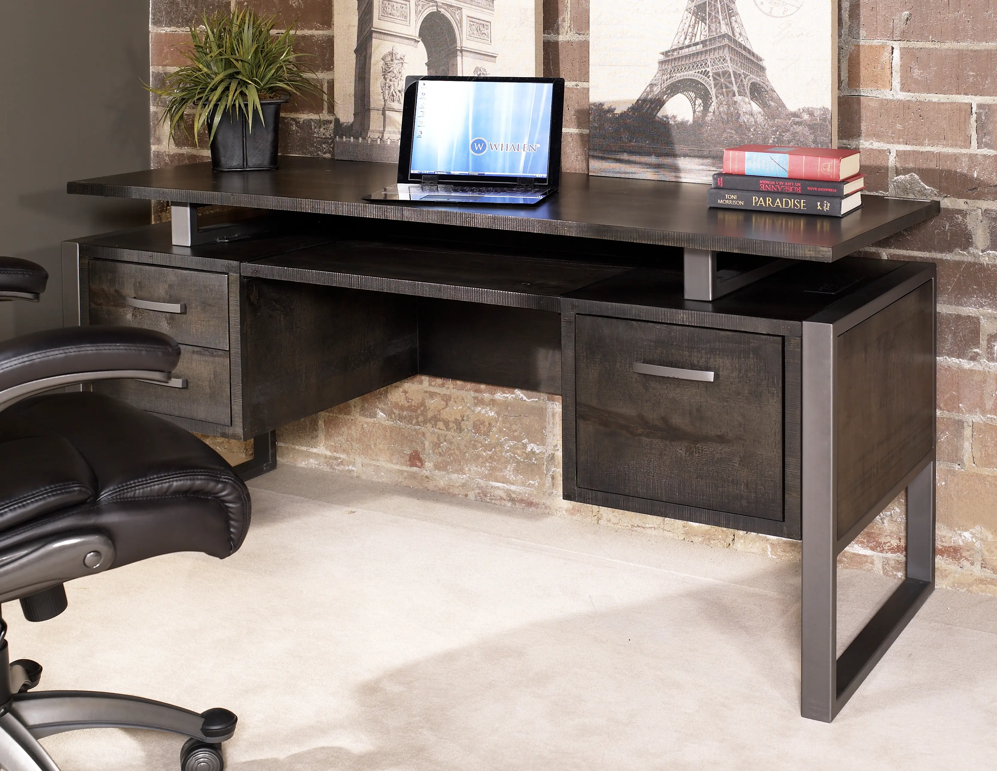 Mar Vista Charcoal 64 Inch Office Desk-3