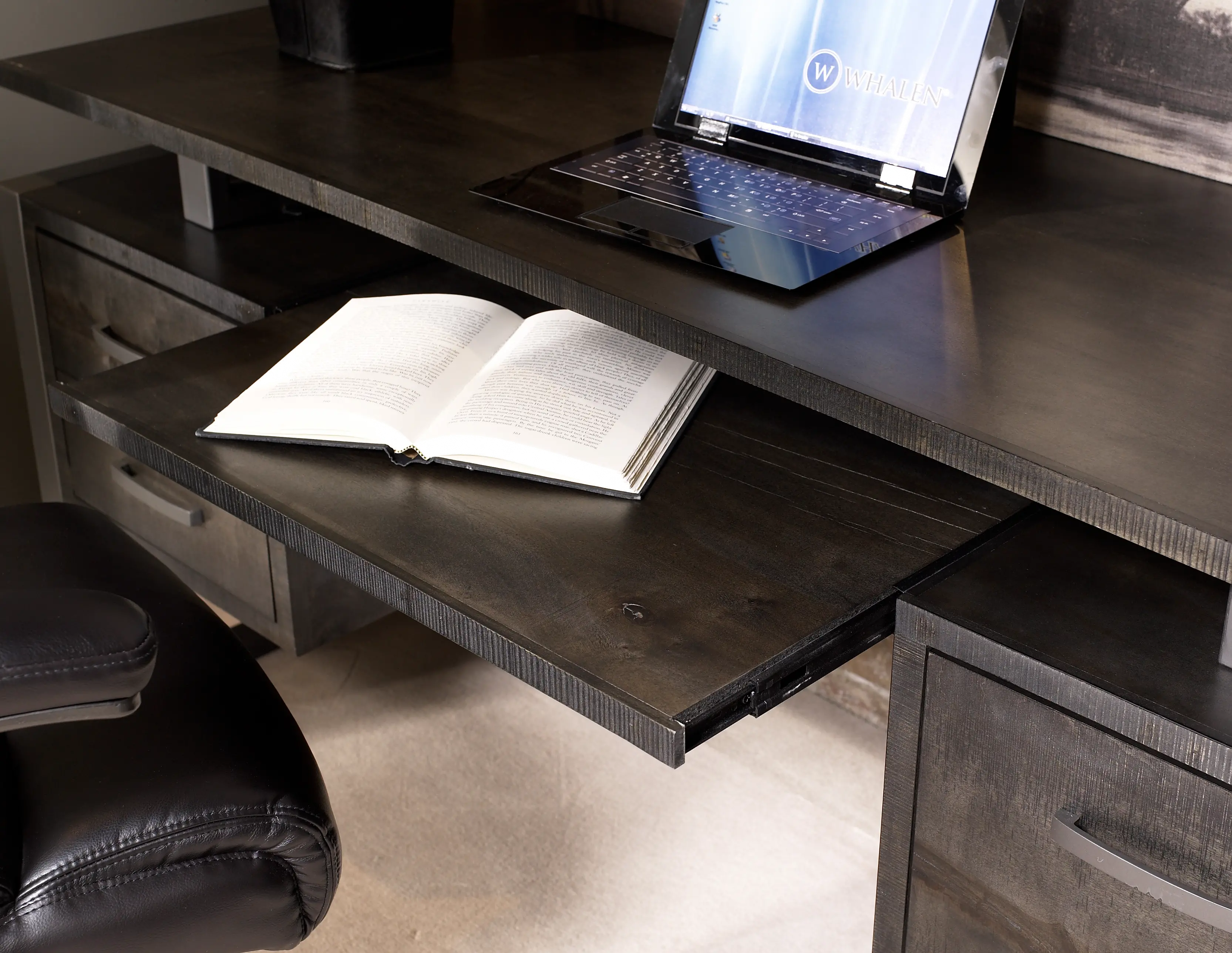 Mar Vista Charcoal 64 Inch Office Desk-5
