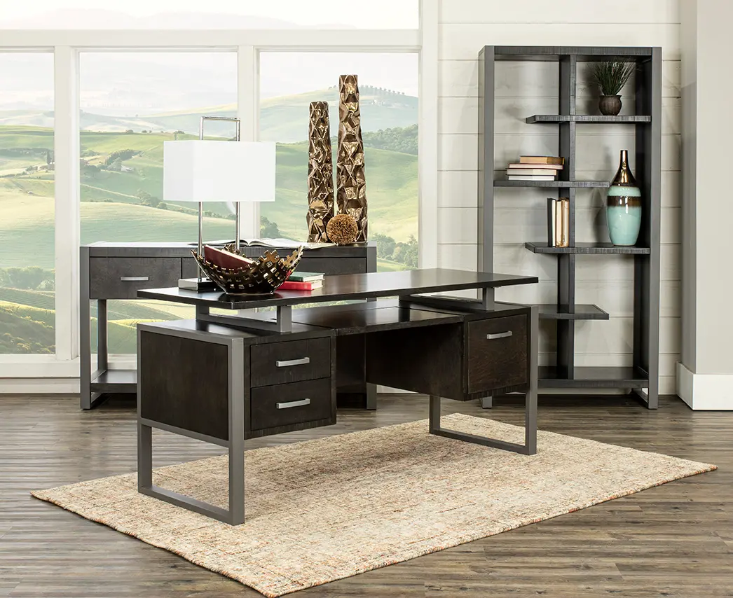 Mar Vista Charcoal 64 Inch Office Desk-6