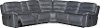 Charcoal Gray 6 Piece Power Reclining Sectional Sofa - Shawn