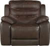 Brown Leather-Match Power Glider Recliner - Shawn