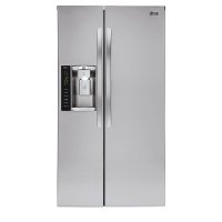KIT LG 4 Piece Gas Kitchen Appliance Package with Side by Side Refrigerator - Stainless Steel-3