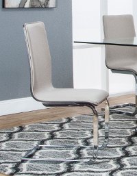 Champagne and Chrome Dining Chair