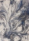 8 x 11 Large Gray and Blue Rug - Illusions