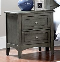 Gray Casual Classic Nightstand - Garcia