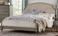 Gray Classic Traditional Upholstered California King Bed - Albright