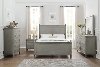 Classic Antique Gray 6 Piece Full Bedroom Set - Aviana