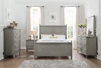 Classic Antique Gray 6 Piece Full Bedroom Set - Aviana
