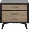 Contemporary Gray and Black Nightstand - Raku