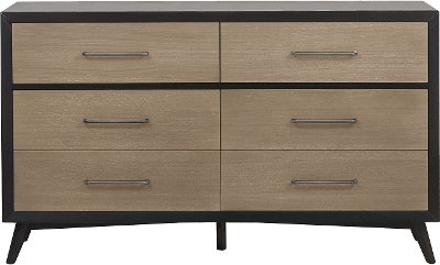 Contemporary Gray and Black Dresser - Raku