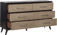Contemporary Gray and Black Dresser - Raku-3