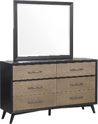 Contemporary Gray and Black Dresser - Raku-4