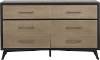 Gray & Black Contemporary Dresser - Raku