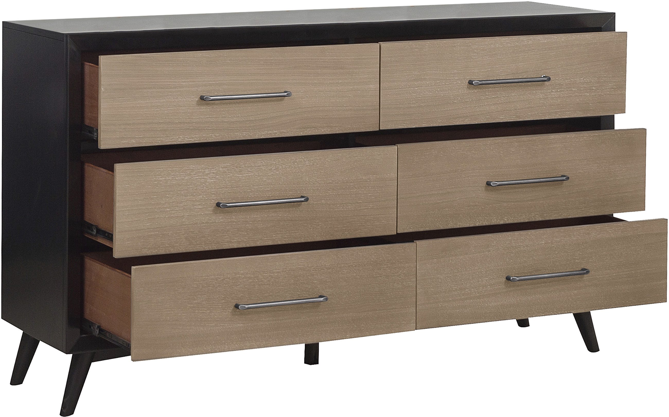 Raku Gray and Black Dresser-3